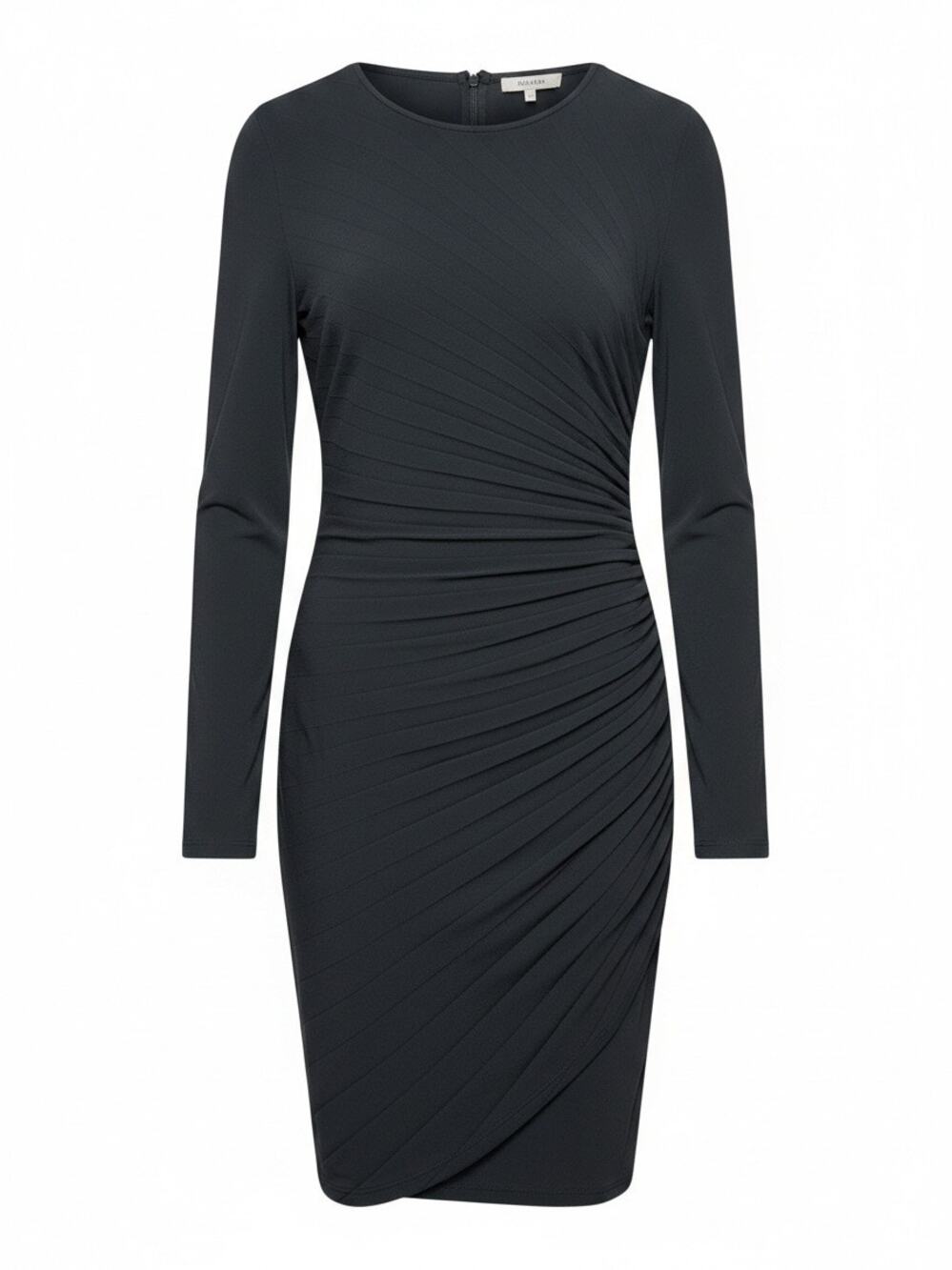 Max Mara Black Jersey Dress With Side Pleating Size 42 IT 6 US
